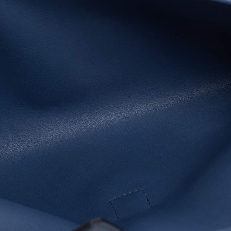 Pre Owned Hermès Bleu Agate Swift Leather Elan Jige 29 Clutch