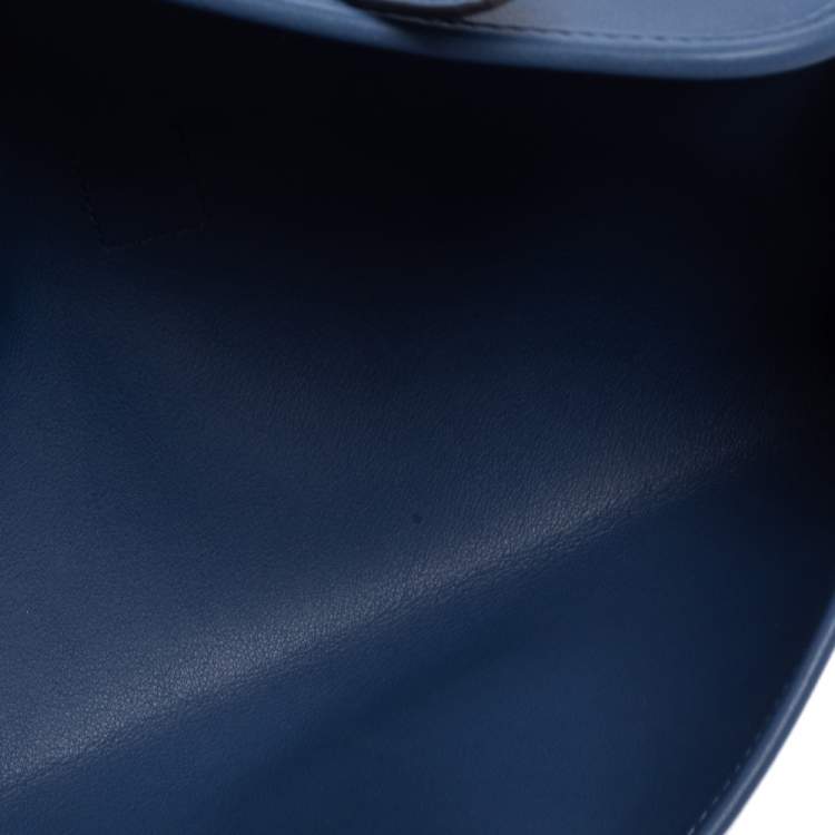 Pre Owned Hermès Bleu Agate Swift Leather Elan Jige 29 Clutch