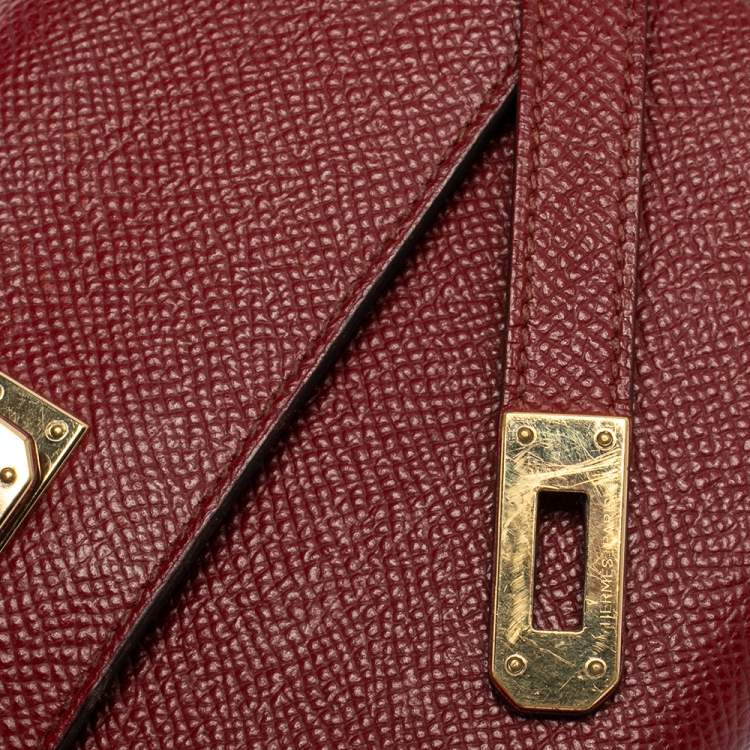 Pre Owned Hermes Ruby Epsom Leather Kelly Classic Wallet