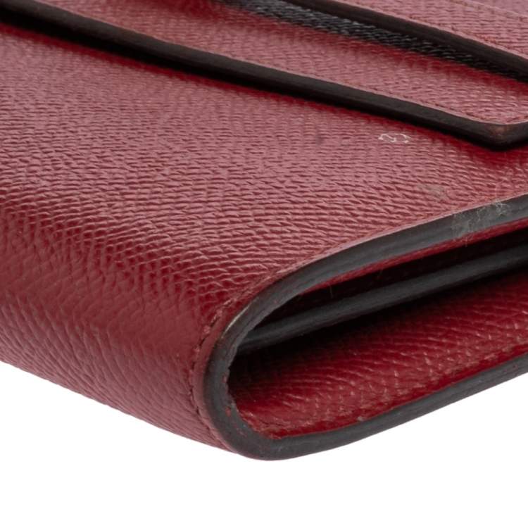Pre Owned Hermes Ruby Epsom Leather Kelly Classic Wallet