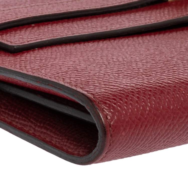 Pre Owned Hermes Ruby Epsom Leather Kelly Classic Wallet