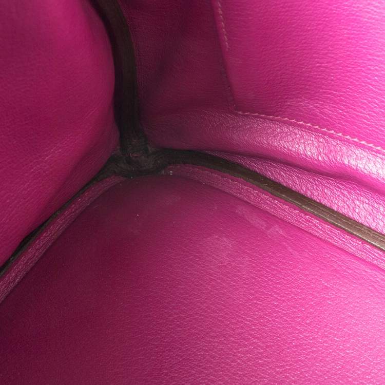 Pre Owned Hermes Tosca Togo Leather Gold Hardware Birkin 30 Bag