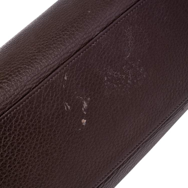 Pre Owned Hermes Chocolat Taurillon Clemence Leather Gold Hardware Kelly Retourne 32 Bag