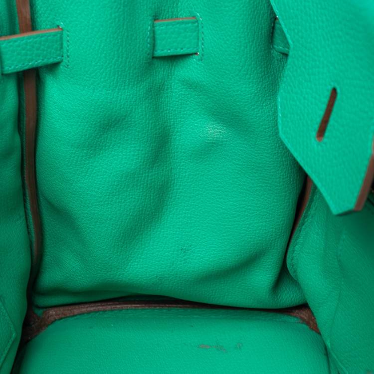 Pre Owned Hermes Bambou Taurillon Clemence Leather Gold Hardware Birkin 35 Bag