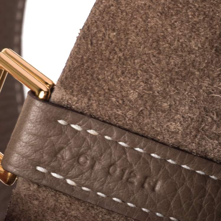 Pre Owned Hermes Etoupe Clemence Leather Picotin Lock 18 Bag
