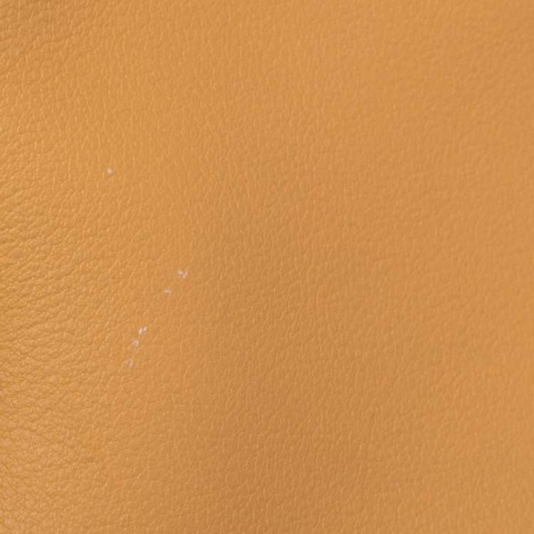Pre Owned Hermes Curry Swift Leather Gold Plated Kelly Retourne 25 Bag