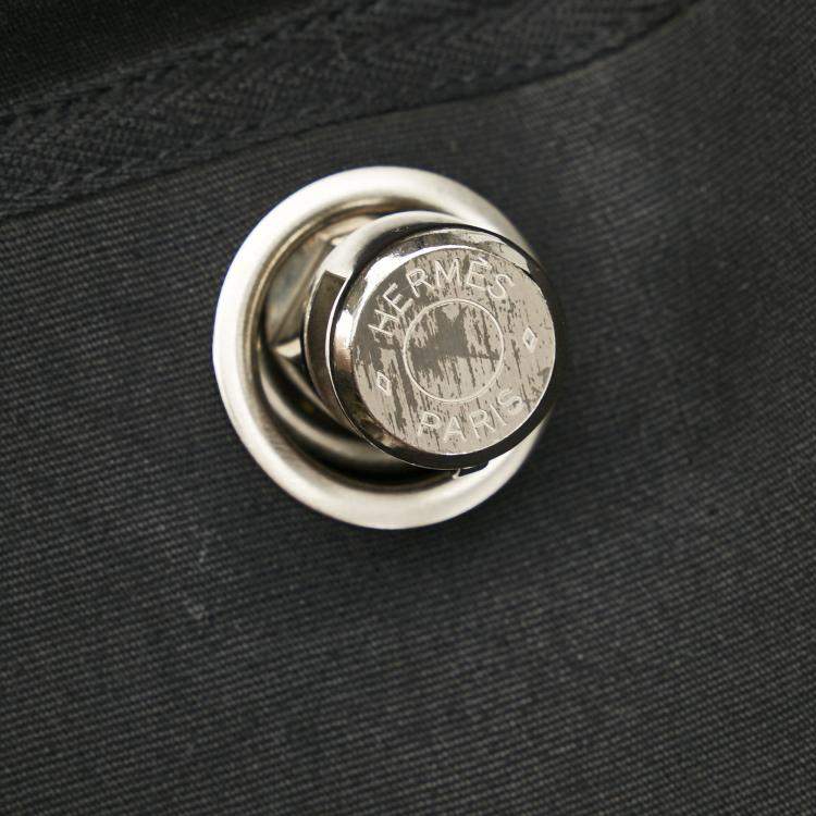 Pre Owned Hermes Black Canvas Fabric Herbag PM Backpack