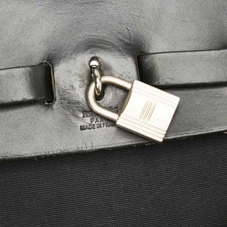 Pre Owned Hermes Black Canvas Fabric Herbag PM Backpack