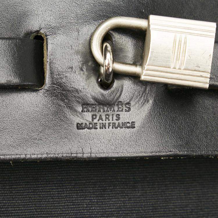 Pre Owned Hermes Black Canvas Fabric Herbag PM Backpack