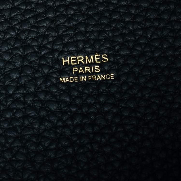 Pre Owned Hermes Black Taurillon Clemence Leather Picotin Lock 22 Bag