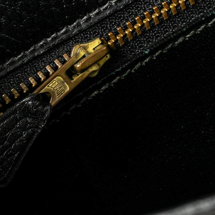 Pre Owned Hermes Black Ardenes Leather Gold Plated Kelly Retourne 32 Bag