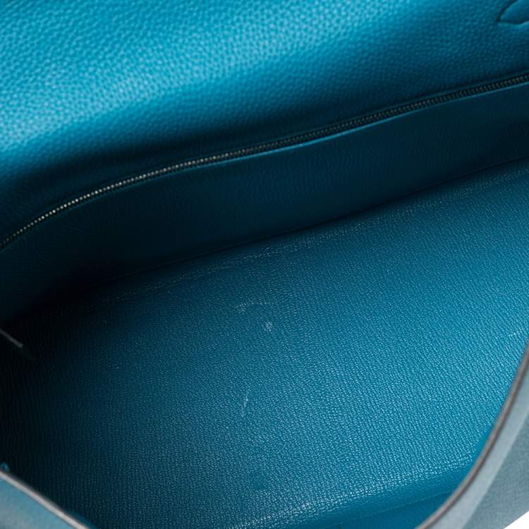 مملوكة مسبقًا Hermes Cobalt Togo Leather Palladium Plated Kelly Retourne 35 Bag