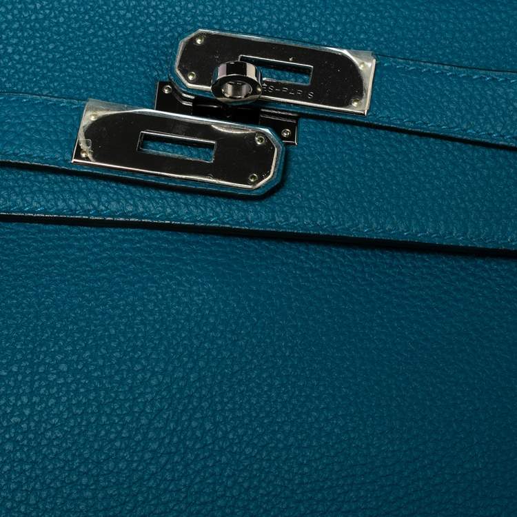 مملوكة مسبقًا Hermes Cobalt Togo Leather Palladium Plated Kelly Retourne 35 Bag