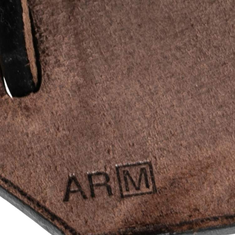 Pre Owned Hermes Black/Cacao Canvas and Leather Herbag Zip 31 Bag