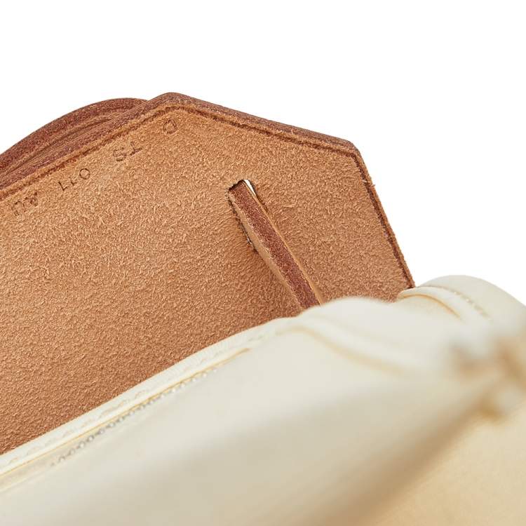 Pre Owned Hermes Beige/Tan Canvas and Leather Herbag Zip 31 Bag