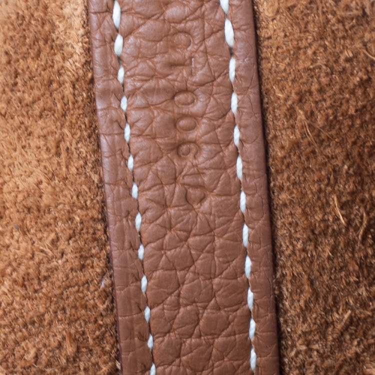 Pre Owned Hermes Gold Taurillon Clemence Leather Picotin Lock PM Bag