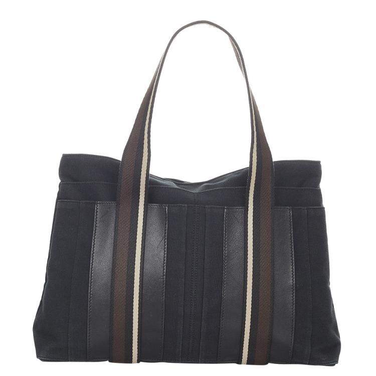 Pre Owned Hermes Green Canvas Sac Troca Horizontal MM Tote Bag 