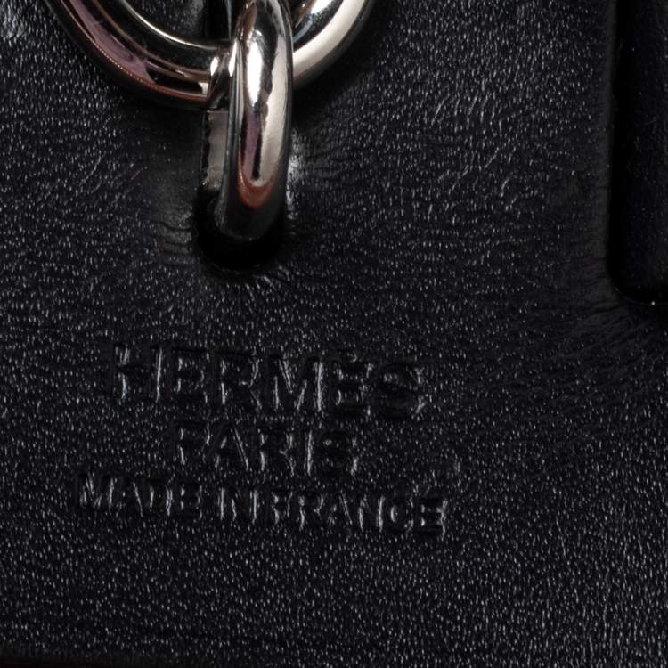 Pre Owned Hermes Noir/Rouge H Canvas and Leather Herbag Zip 31 Bag