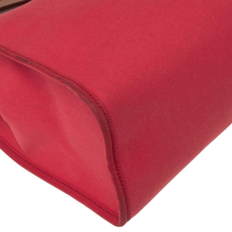 Pre Owned Hermes Bougainvillea/Fauve Canvas and Leather Herbag Zip 31 Bag