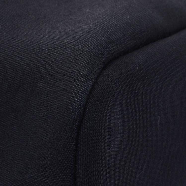 Pre Owned Hermes Black Toile Canvas Herbag MM Shoulder Bag