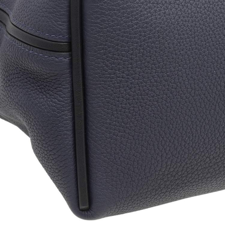 مملوكة مسبقًا Hermes Bleu Nuit/Black Swift Togo Leather Palladium Plated 24/24 29 Bag