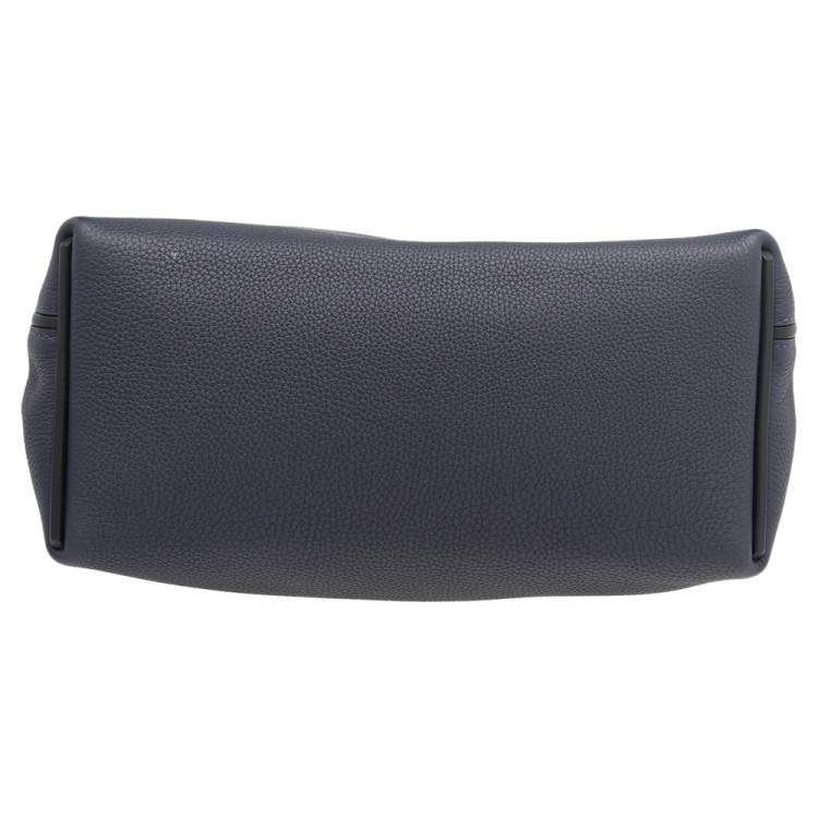 مملوكة مسبقًا Hermes Bleu Nuit/Black Swift Togo Leather Palladium Plated 24/24 29 Bag