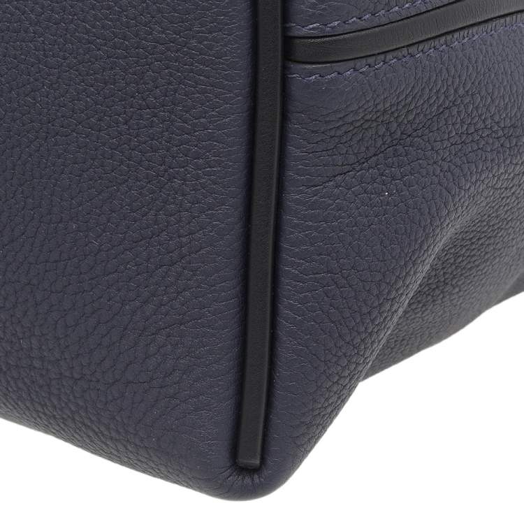 مملوكة مسبقًا Hermes Bleu Nuit/Black Swift Togo Leather Palladium Plated 24/24 29 Bag