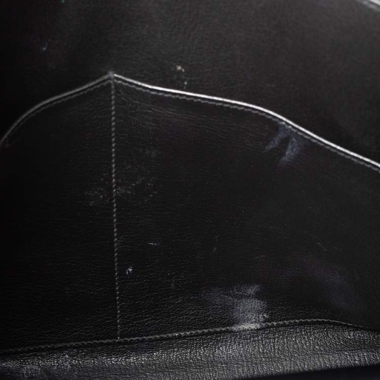 Pre Owned Hermes Black Box Leather Black Hardware So Black Kelly Retourne 35 Bag