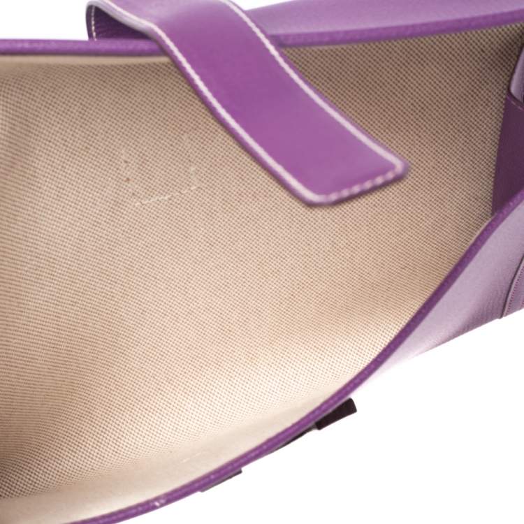 Pre Owned Hermes Anemone Chevre Mysore Leather Elan Jige 29 Clutch