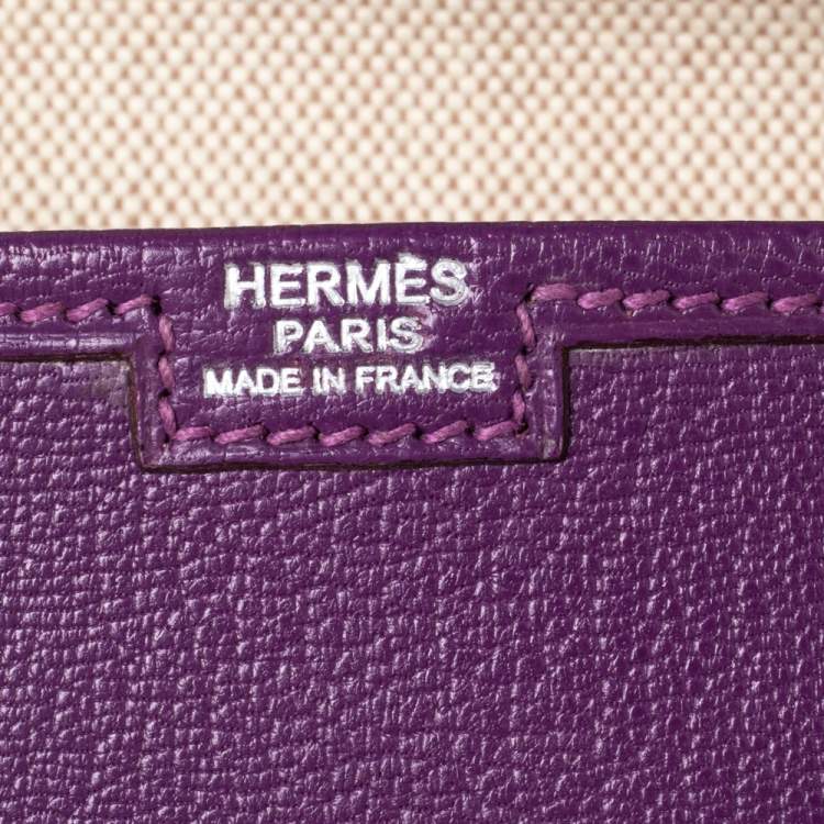Pre Owned Hermes Anemone Chevre Mysore Leather Elan Jige 29 Clutch