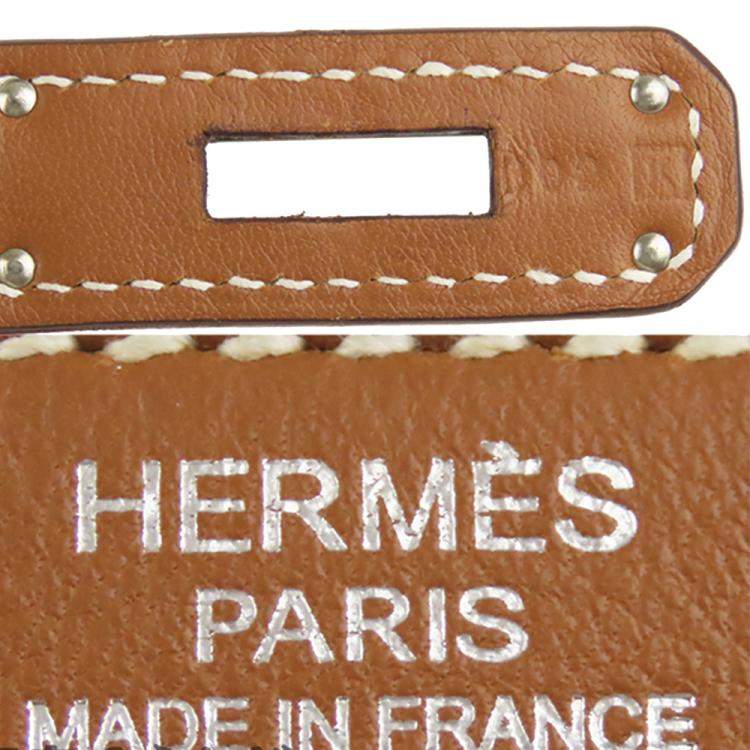Pre Owned Hermes Brown Swift Leather Palladium Hardware Birkin 30 Bag 