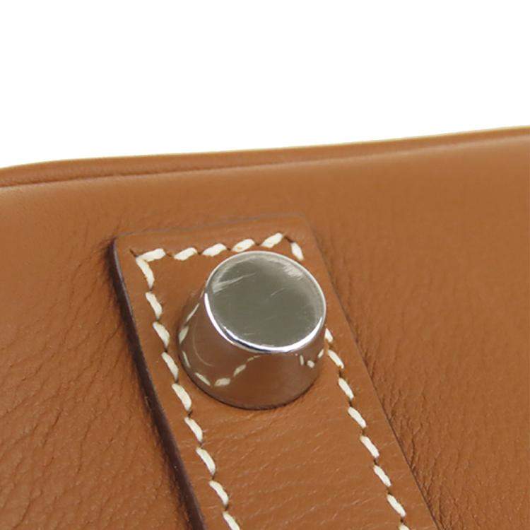 Pre Owned Hermes Brown Swift Leather Palladium Hardware Birkin 30 Bag 