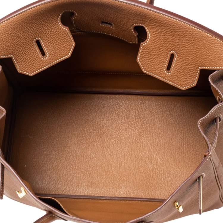 Pre Owned Hermes Gold Togo Leather Gold Finished Birkin 35 Bag