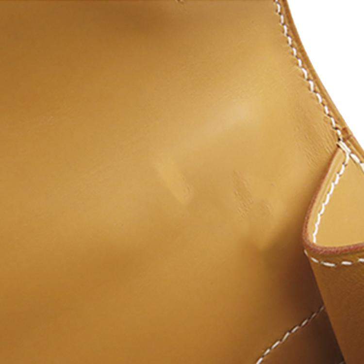 Pre Owned Hermes Brown Leather Chamonix Gold Hardware Kelly 32 Bag 