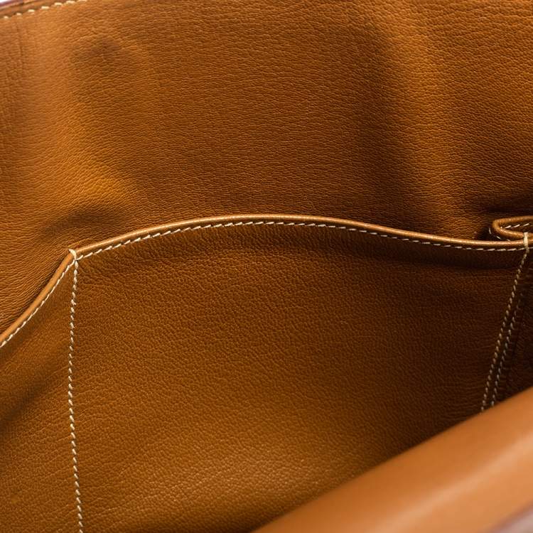 Pre Owned Hermes Natural Sable Vache Leather Gold Plated Kelly Retourne 32 Bag