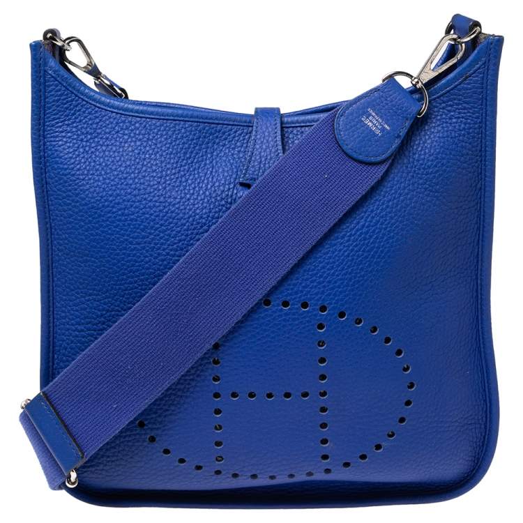 Hermes Blue Electric Togo Leather Evelyne III PM Bag Hermes | The ...