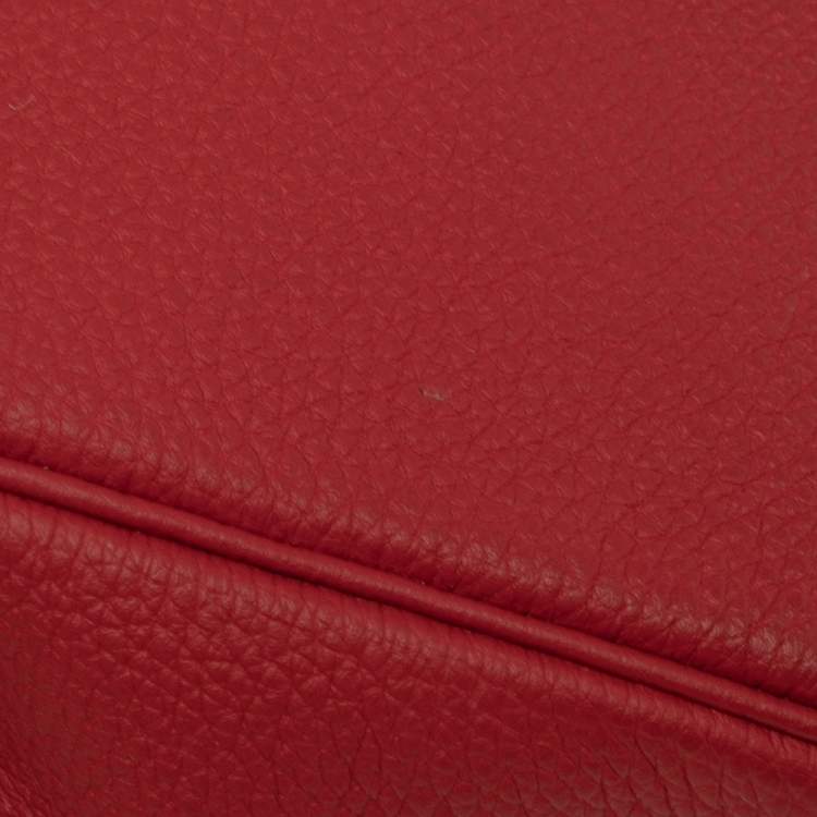 Pre Owned Hermes Rouge Piment Togo Leather Gold Plated Kelly Retourne 28 Bag