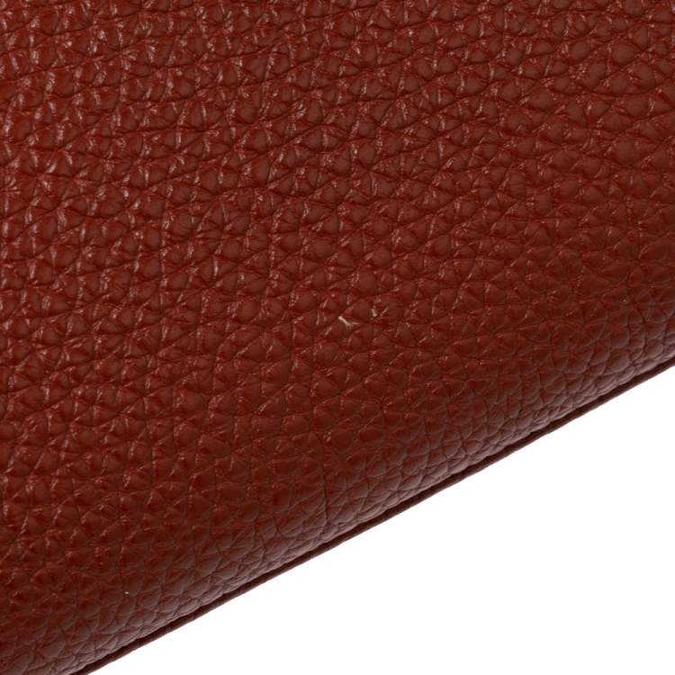 Pre Owned Hermes Brique Togo Leather Gold Plated Kelly Retourne 32 Bag