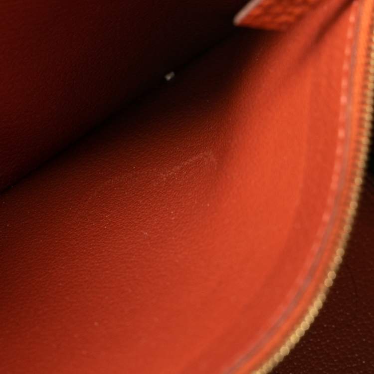 Pre Owned Hermes Brique Togo Leather Gold Plated Kelly Retourne 32 Bag