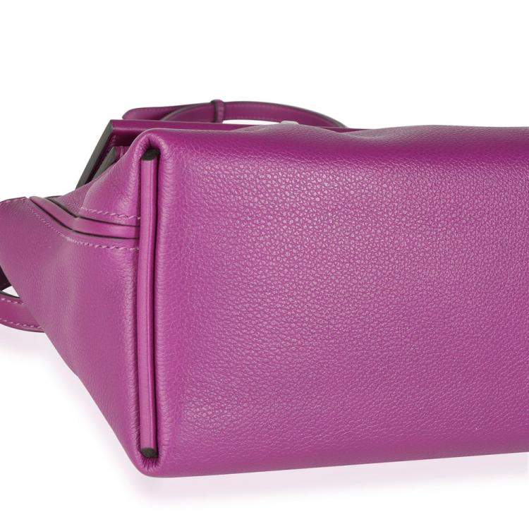 Pre Owned Hermes Purple Swift Leather 24/24 21 Satchel Bag 