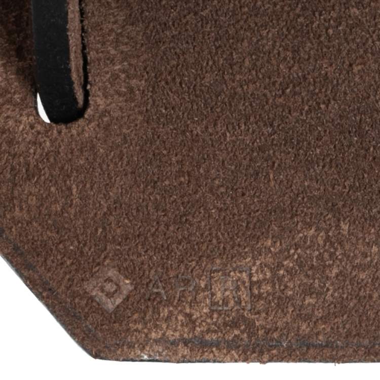 Pre Owned Hermes Rouge H/Ebene Canvas and Leather Herbag Zip 31 Bag