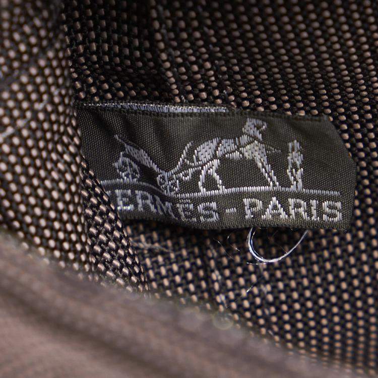 Pre Owned Hermes Grey Canvas Fabric Herline PM Tote Bag 