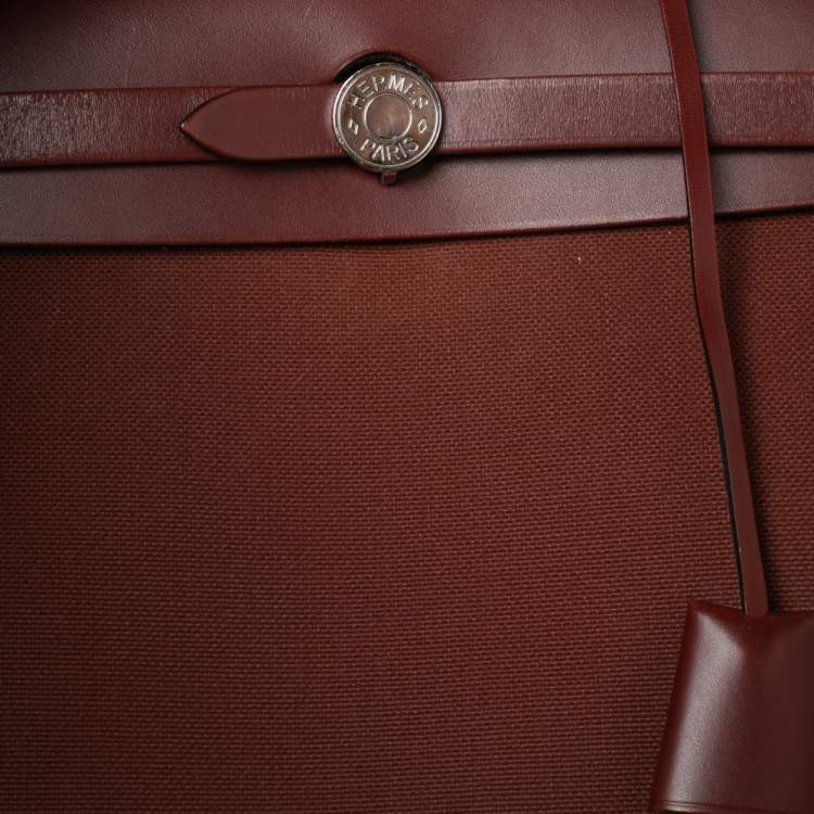 Pre Owned Hermes Rogue H Canvas and Leather Herbag Zip PM Bag