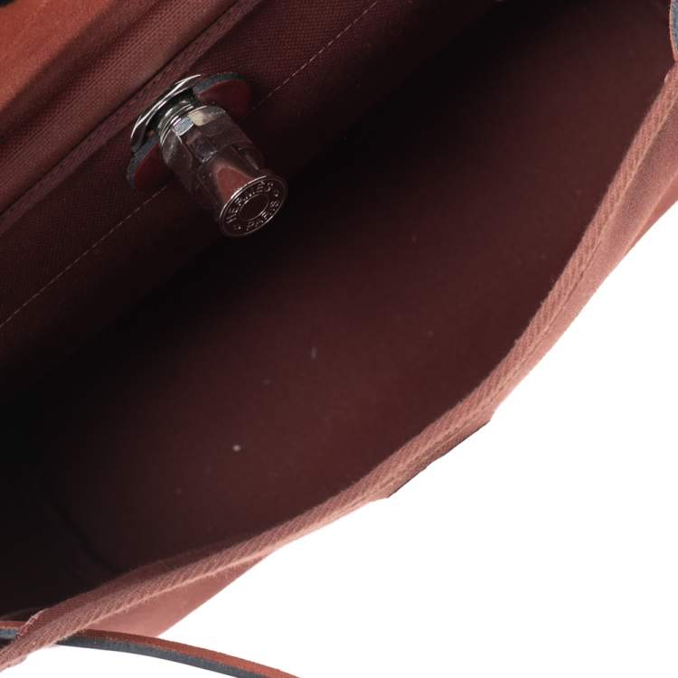 Pre Owned Hermes Rogue H Canvas and Leather Herbag Zip PM Bag