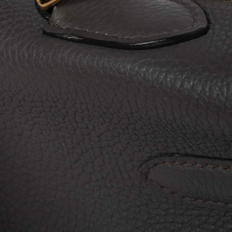 مملوكة مسبقًا Hermes Etain Togo Leather Gold Plated Kelly Retourne 35 Bag