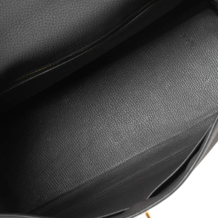 مملوكة مسبقًا Hermes Etain Togo Leather Gold Plated Kelly Retourne 35 Bag