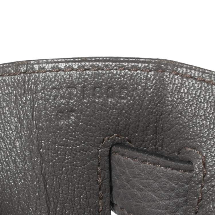 مملوكة مسبقًا Hermes Etain Togo Leather Gold Plated Kelly Retourne 35 Bag