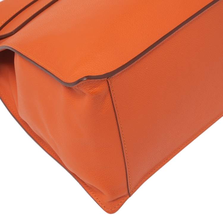 Pre Owned Hermes Orange Evercolor Leather Etribelt Bag