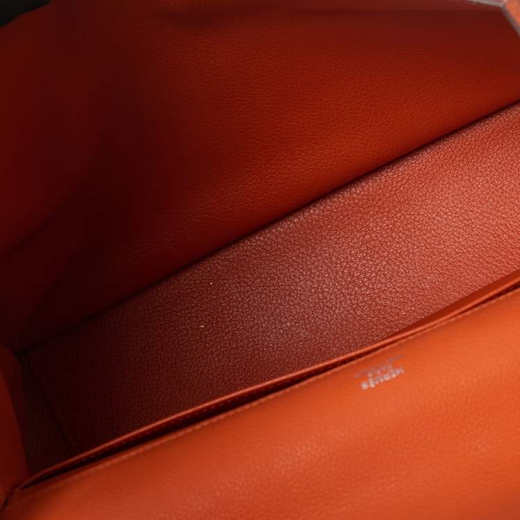 Pre Owned Hermes Orange Evercolor Leather Etribelt Bag