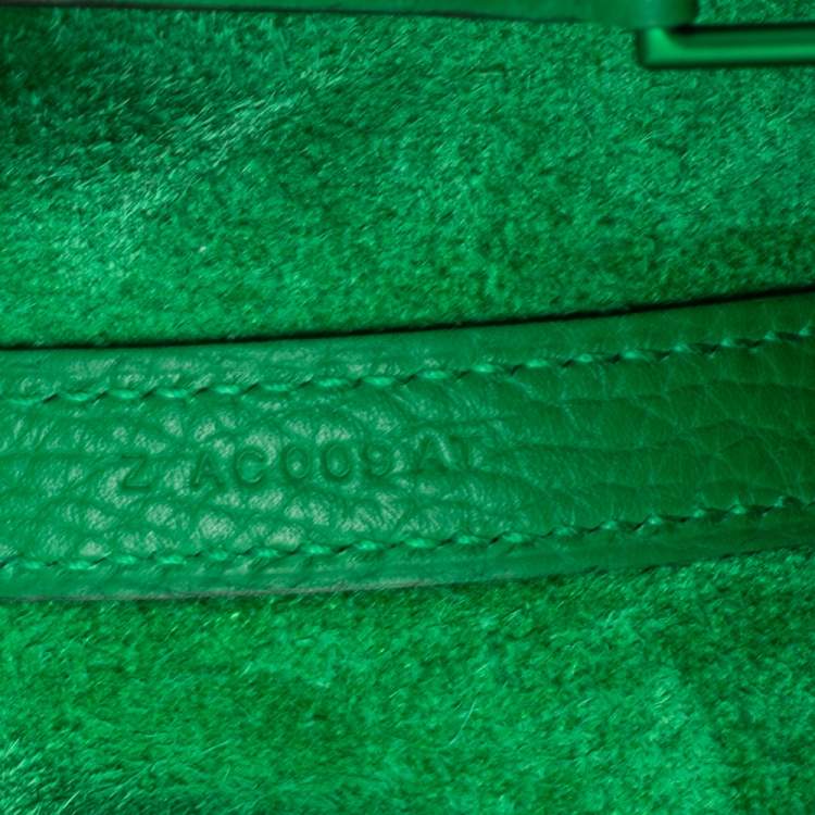 Pre Owned Hermes So Green Bambou Clemence Leather Picotin Lock 18 Bag